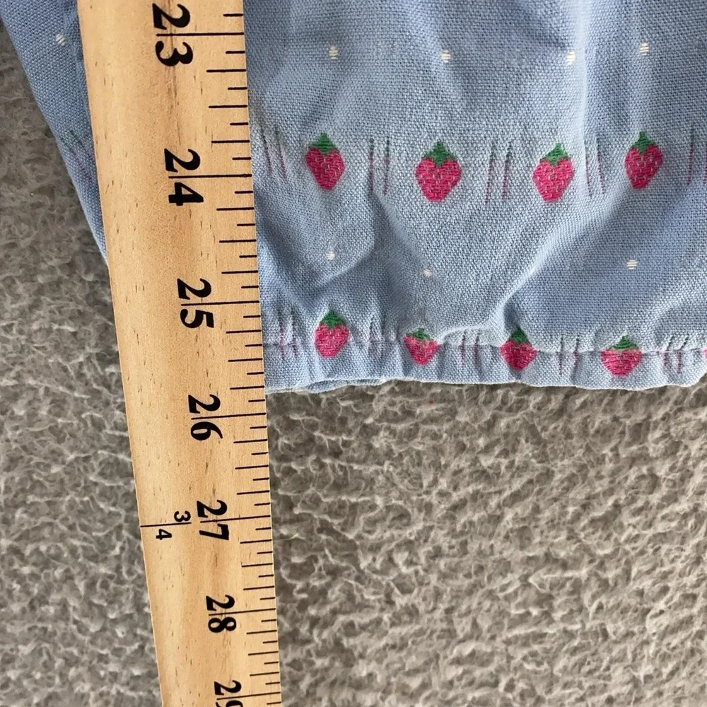 Vintage OshKosh B'gosh Overalls Girls 2T Strawberry Dot Print Vestbak 90s